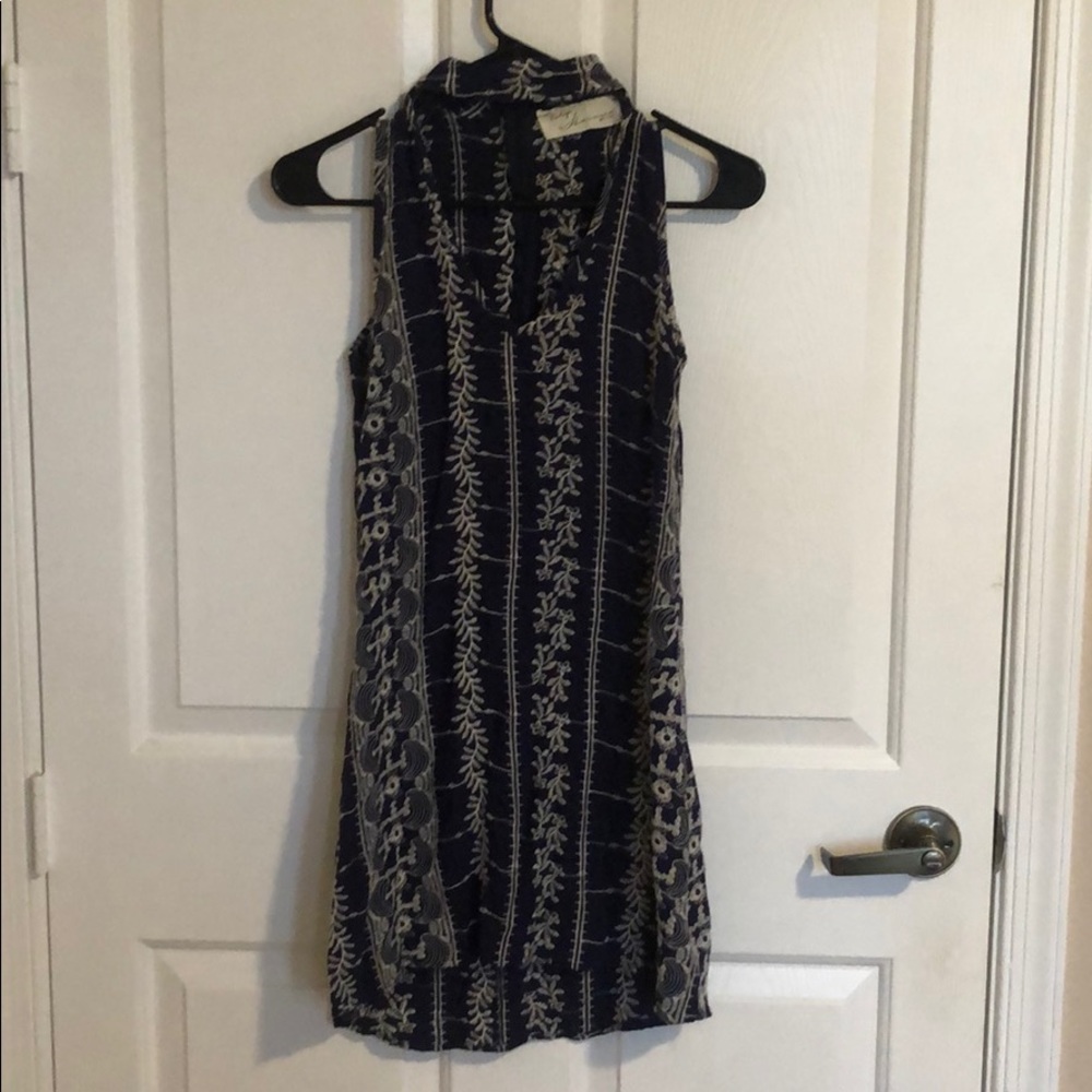 Navy blue embroidered dress 💙